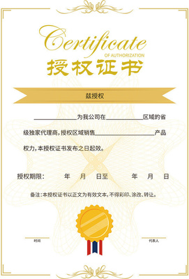 網(wǎng)絡(luò)技術(shù)服務(wù)代理授權(quán)書設(shè)計模板